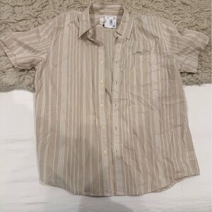 American Eagle Outfitters Men's Tan Striped Button Down Shirt NWTs